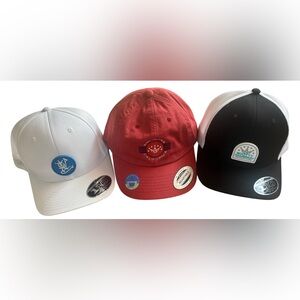 Lot of 3 NWT SCOTTY CAMERON GALLERY Trucker & Ecowash Golf Hats Peace Surf Crown